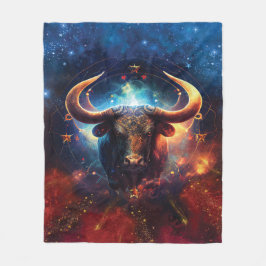 Manta Polar Diseño de Acuarela del Signo Zodiacal Tauro