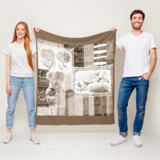 Manta Polar Diseño de anuncios de cosecha - Funda, 50"x60"