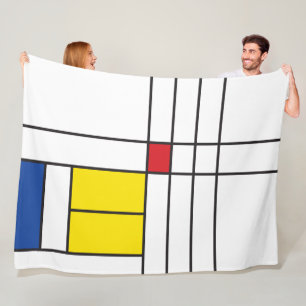 Manta Polar Diseño de Arte Moderno Minimalista De Stijl Mondri