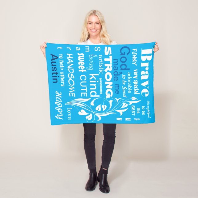 Manta Polar Diseño de ARTE tipográfico, personalizado para un  (In situ)