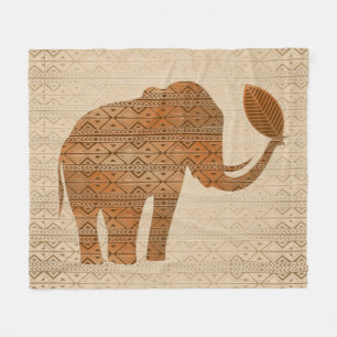 Manta Polar Diseño de arte tribal para elefantes