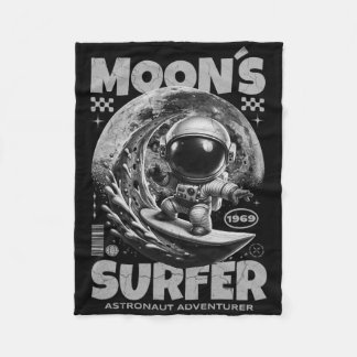 Manta Polar Diseño de Astronauta Surfista, Surf en la Luna Esp
