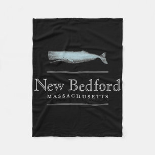 Manta Polar Diseño de ballena vintage de New Bedford Massachus