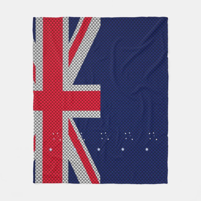 Manta Polar Diseño de bandera de Australia en estilos cromados (Anverso)