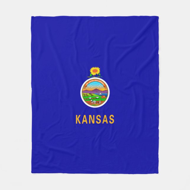 Manta Polar Diseño de bandera de Kansas State (Anverso)