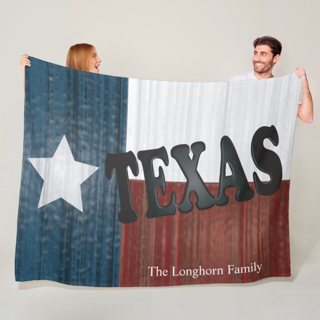 Manta Polar Diseño de bandera de Texas (In situ)