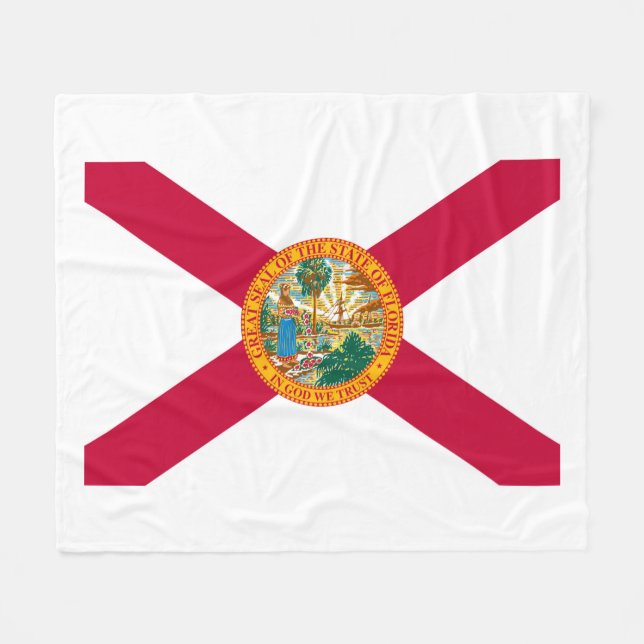 Manta Polar Diseño de bandera del estado de Florida (Frente (Horizontal))
