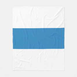 Manta Polar Diseño de barra azul pastel blanco y real