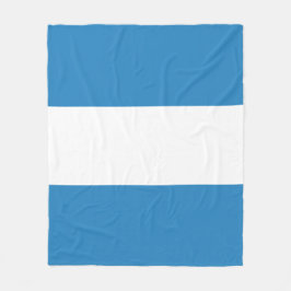 Manta Polar Diseño de barra azul pastel real y blanco