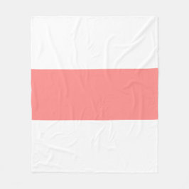 Manta Polar Diseño de barra pastel blanco suave y rosa