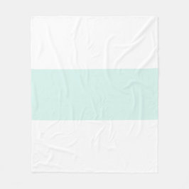Manta Polar Diseño de barra pastel blanco suave y verde cian