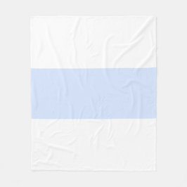 Manta Polar Diseño de barra pastel blanco y azul bebé