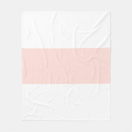 Manta Polar Diseño de barra suave blanco y rosa pastel