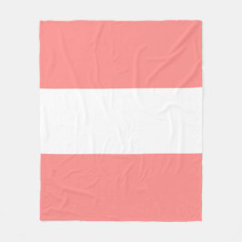 Manta Polar Diseño de barra suave rosa pastel y blanco