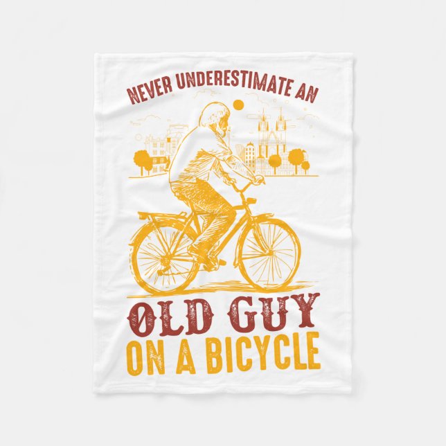 Manta Polar Diseño de Bicicletas Antiguas | Bicicleta | nunca  (Anverso)