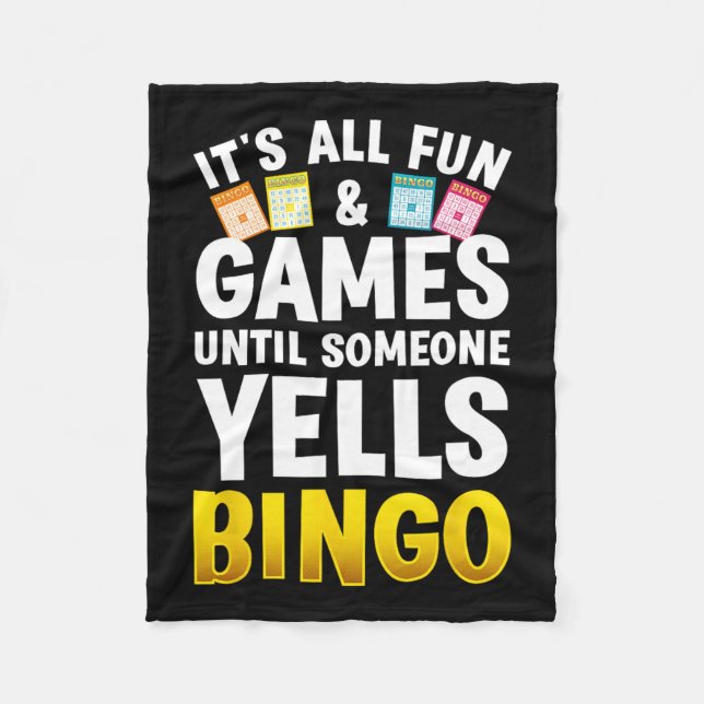 Manta Polar Diseño de Bingo para Hombres Mujeres Bingo Novedad (Anverso)
