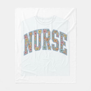 Manta Polar Diseño de camiseta con letras de equipo universita