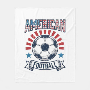 Manta Polar Diseño de camiseta de balón de fútbol vintage de f