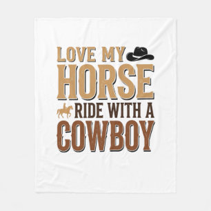 Manta Polar Diseño de camiseta de cita de vaquero y caballo oc