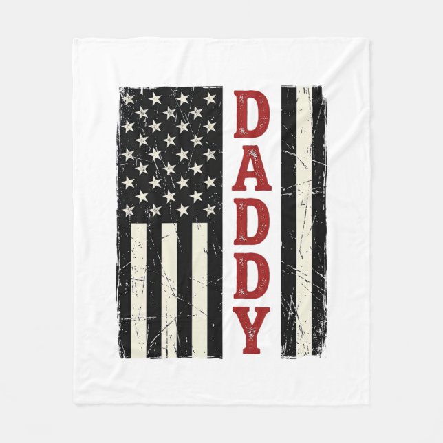 Manta Polar Diseño de camiseta de la bandera americana Distres (Anverso)