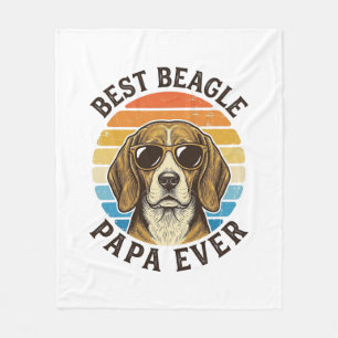 Manta Polar Diseño de camiseta de Papá de Beagle vintage el me