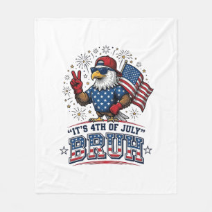 Manta Polar Diseño de camiseta patriótica Funny 4th of July Ea