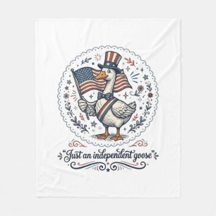 Manta Polar Diseño de camiseta patriótica vintage de ganso ind