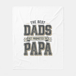 Manta Polar Diseño de camiseta Vintage Best Dads Promoted To P