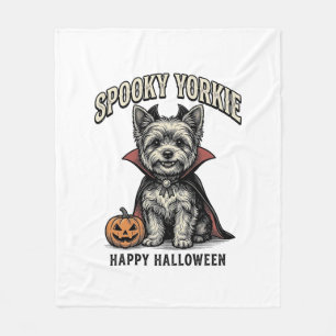 Manta Polar Diseño de camiseta vintage de perro Yorkie espeluz