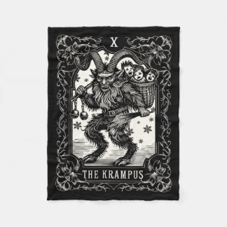 Manta Polar Diseño de carta de tarot de Krampus Temporada de N
