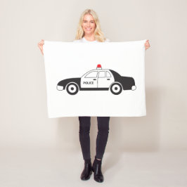 Manta Polar Diseño de coches de policía de juguete
