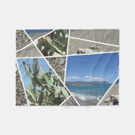 Manta Polar Diseño de Collage mediterráneo
