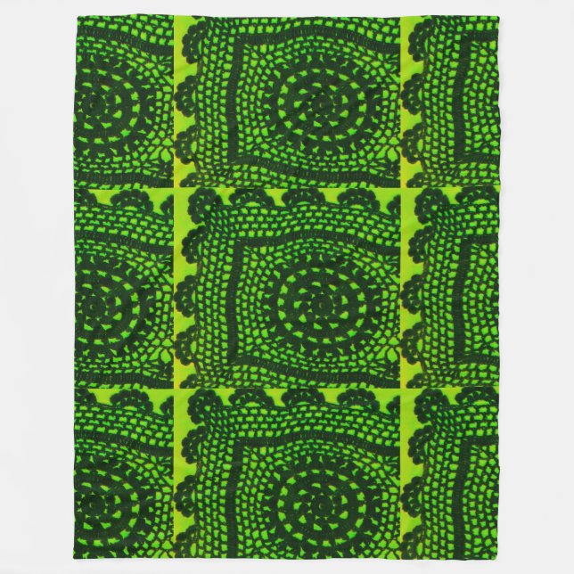 Manta Polar Diseño de crochet (Anverso)