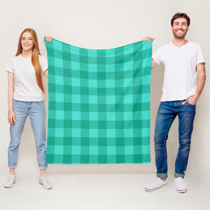 Manta Polar Diseño de cuadros escoceses de cuadros gingham azu
