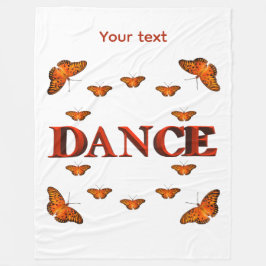 Manta Polar Diseño de danza con mariposas