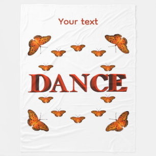Manta Polar Diseño de danza con mariposas
