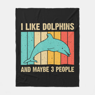 Manta Polar Diseño de delfín divertido para hombres mujeres de