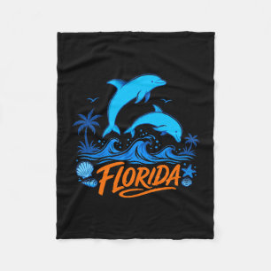 Manta Polar Diseño de delfines de Florida juguetones olas del 