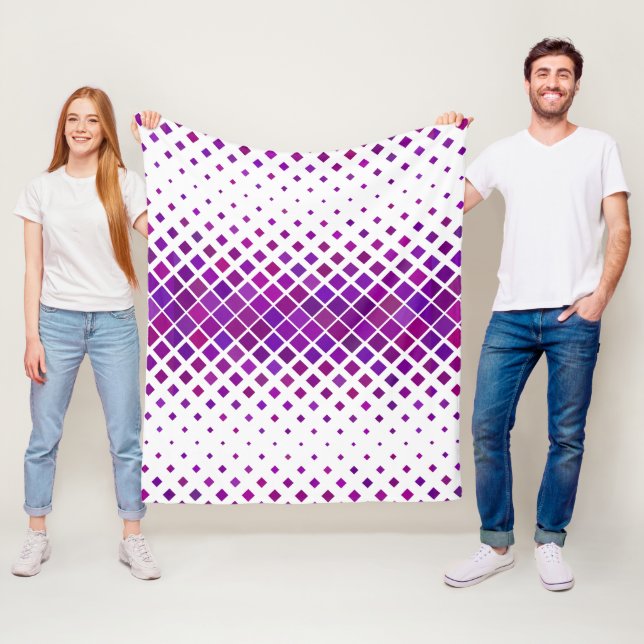 Manta Polar Diseño de Diamantes Magenta Púrpura (In situ)