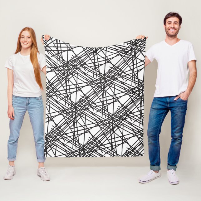 Manta Polar Diseño de efectos de malla de línea negra (In situ)