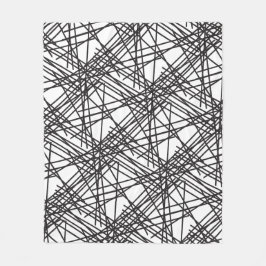 Manta Polar Diseño de efectos de malla de línea negra