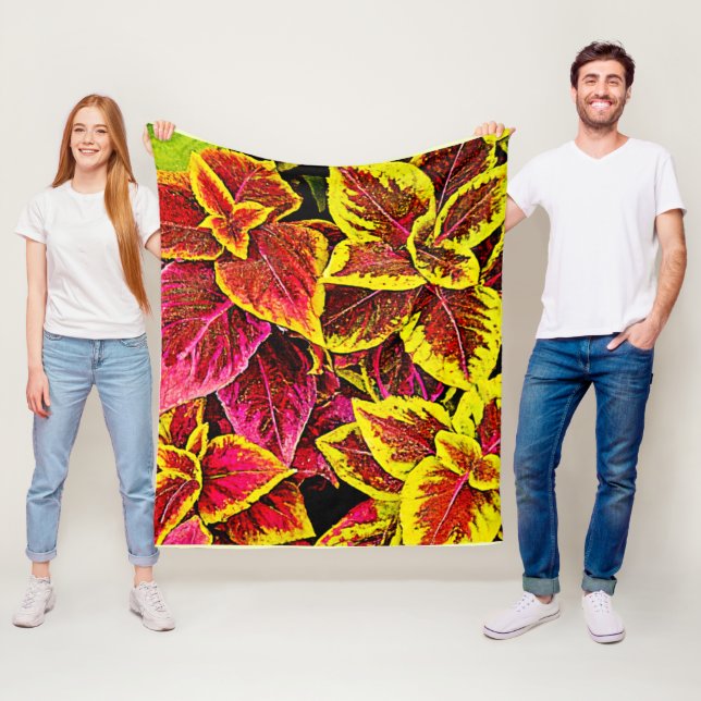 Manta Polar Diseño de explosión de hoja de Coleus (In situ)