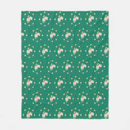 Manta Polar diseño de flores