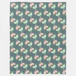 Manta Polar diseño de flores