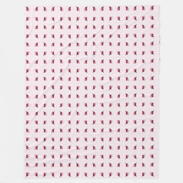 Manta Polar Diseño de flores Fleece Blanket (Anverso)