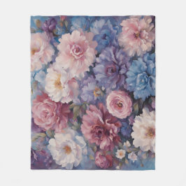 Manta Polar Diseño de flores silvestres sucias