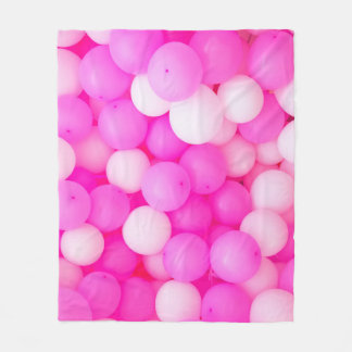Manta Polar Diseño de fondo festivo de globos rosados.