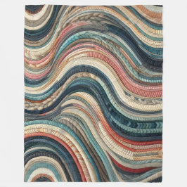 Manta Polar Diseño de franja abstracta y acotada