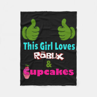 Manta Polar Diseño de Gamer Girl que dice Esta Chica Ama Robux