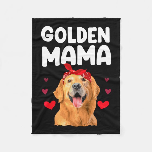 Manta Polar Diseño de Golden Retriever para las mujeres de mam (Anverso)